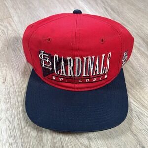 VTG St Louis Cardinals Snapback Hat MLB Baseball Trinagle Youngan Red Blue Cap
